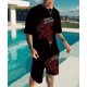 thumbnail image 3 of Nuevo conjunto de pantalones cortos deportivos informales con estampado digital 3D de la serie Animal Lion Eagle Wolf para hombre, 3 of 5