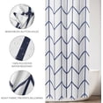 thumbnail image 4 of Modern Shower Curtain with Herringbone Pattern - Geometric Fabric Shower Curtain - Striped Design Minimalist Shower Curtain - Herringbone Shower Curtains for Bathroom - 72" x 84" - Navy Blue, 4 of 6