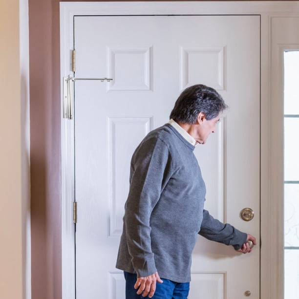 WEUVEB 2Ud De Puerta Automático En Plata Con Ajustable Para Uso En Hogar
