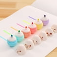 thumbnail image 5 of SagaSave 6Pcs Cartoon Mini Highlighter Pens Marks Pens Oblique Pen Head Plastic Colors, 5 of 6