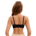 thumbnail image 2 of Unique Bargains Women's Adjustable Straps Lightweight Lace Trim Push Up Bras E 36 Black, 2 of 6