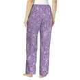 thumbnail image 6 of Pajama Pants Women - Purple lightning Glitter A Soft Breathable Sleep & Lounge Pants for Women, Comfy Casual Pj Pants Bottoms with Pockets, 6 of 7