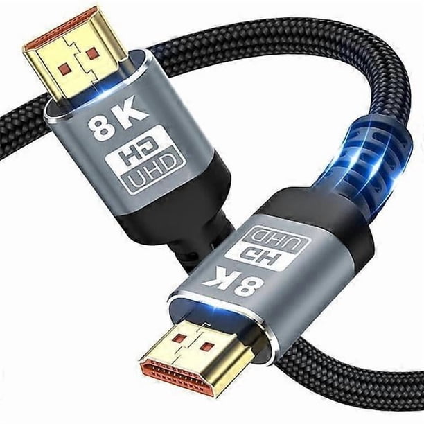 HDMI 2.1 48Gbps 8K Ultra High Speed braided cable, 4K@120Hz, 8K@60Hz, HDCP 2.2 & 2.3, HDR 10 2M