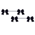 thumbnail image 1 of 1 par Lady Bowknot Barbell Barra recta 14g de pezón, 1 of 8