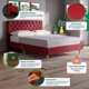 thumbnail image 2 of Cama Matrimonial Makora Velaria Rojo Tapizada en Tela Tipo Velvet (No Incluye Colchón), 2 of 8