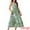 Green, variant on DARING DIVA Women's Floral Square Neck Ruffle Cap Sleeve Maxi Dresses L Green