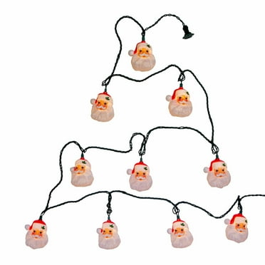 Kurt Adler UL 10-Light Santa Head Light Set