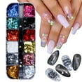 thumbnail image 1 of 1 Box Nail Sequins Butterfly Decorative 12 Color Nail Glitter Nail Decoration, 1 of 10