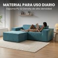 thumbnail image 2 of Sofá Modular con Chaise y Espuma de Alta Densidad Tapizado Suave para Sala, 2 of 6