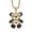 Gold, variant on 14k Gold Plated Zirconia stone Bear charm pendant Necklace for men or women gift-Gold