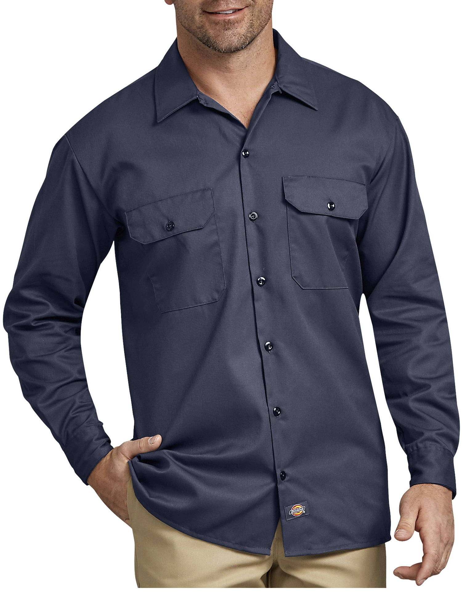 Big Men's Long Sleeve Twill Work Shirt - Walmart.com