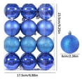 thumbnail image 3 of Christmas Ornaments 24ct Navy Blue Christmas Ball Ornaments Shatterproof Plastic Christmas Tree Decorations for Xmas Party Home Office Holiday Decor -Medium Size (2.36"/ 60mm), 3 of 4