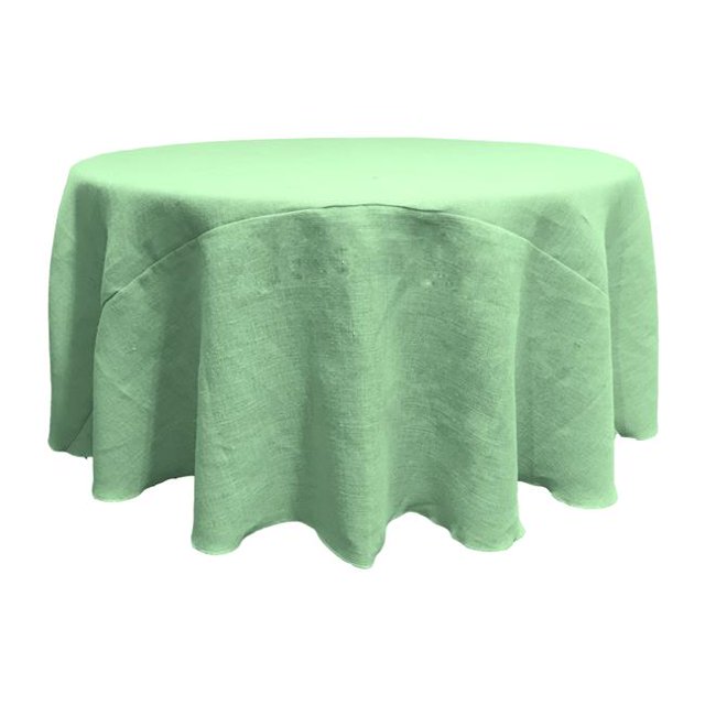 LA Linen Mint& Nappe Ronde en Toile de Jute Naturelle TCBurlap108R-44; Mint - 108 Po.