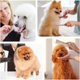 thumbnail image 3 of Peines para perros, herramienta de aseo para mascotas y gatos con punta redondeada, dientes de acero inoxidable para quitar nudos de enredos para perros de pelo largo y corto Feliz Sencillez, 3 of 5