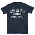 thumbnail image 1 of Ocean Isle Beach North Carolina Classic Established Men's Cotton T-Shirt, 1 of 1