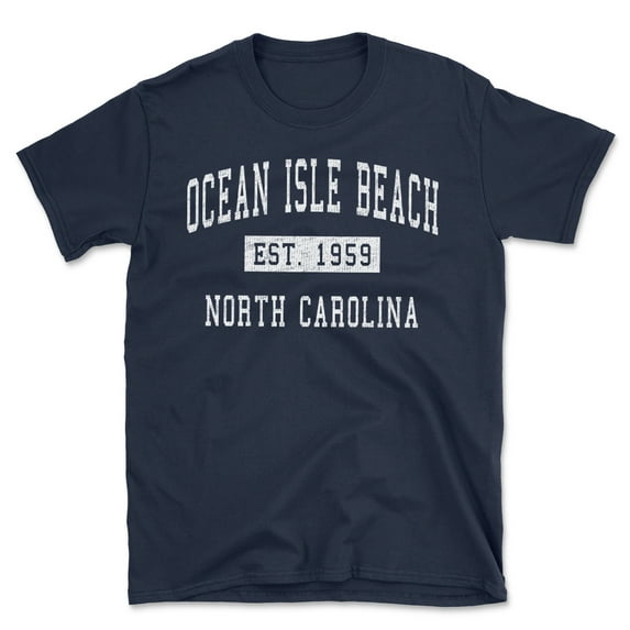 Ocean Isle Beach North Carolina Classic Established Men's Cotton T-Shirt