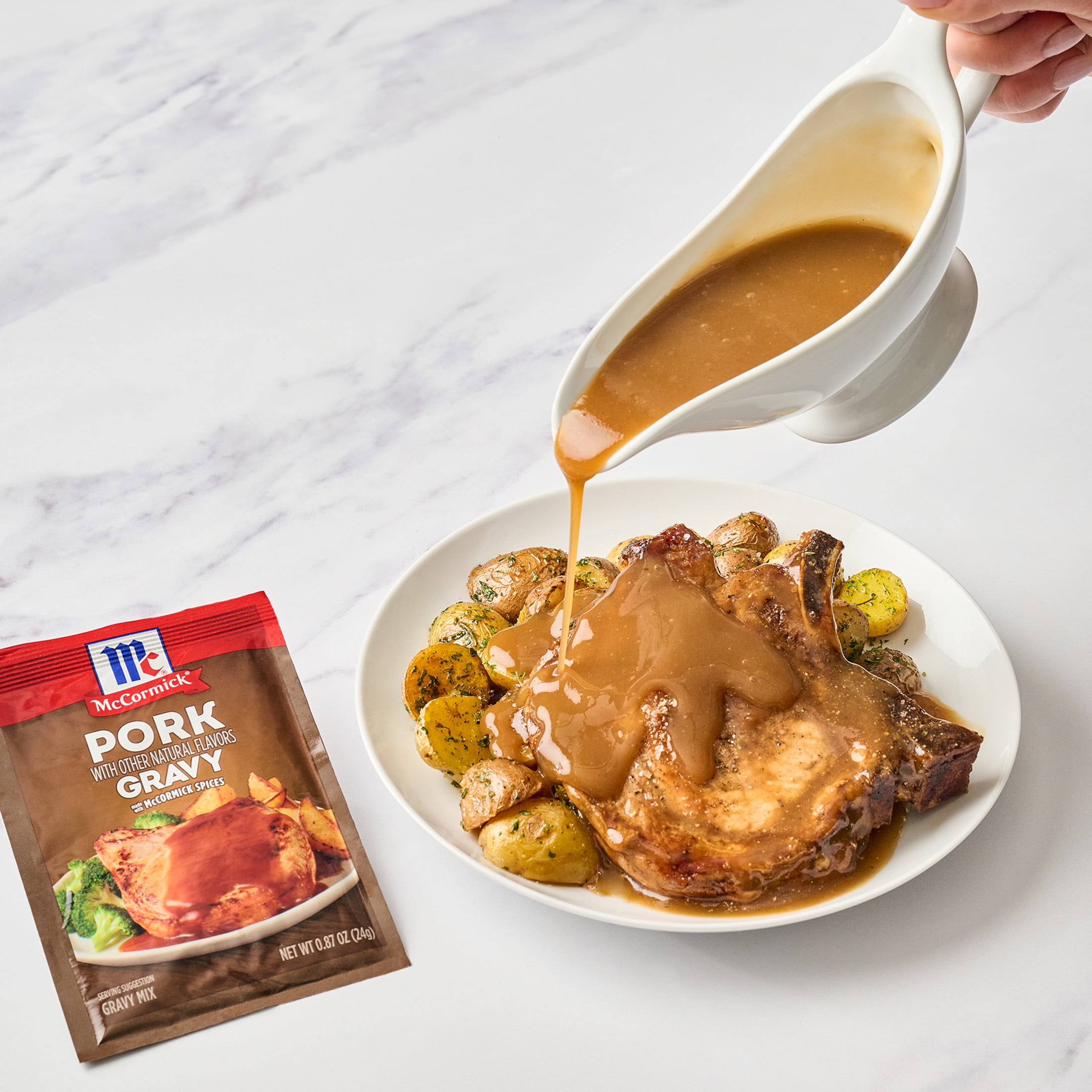 (7 pack) McCormick Pork Gravy Seasoning Mix, 0.87 oz Packet
