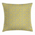 thumbnail image 1 of Floral Throw Pillow Cushion Cover, Hand-Drawn Doodle Yellow Floral Petals in Various Sizes on Grey Background Print, Decorative Square Accent Pillow Case, 20 X 20 Inches, Multicolor, by Ambesonne, 1 of 2