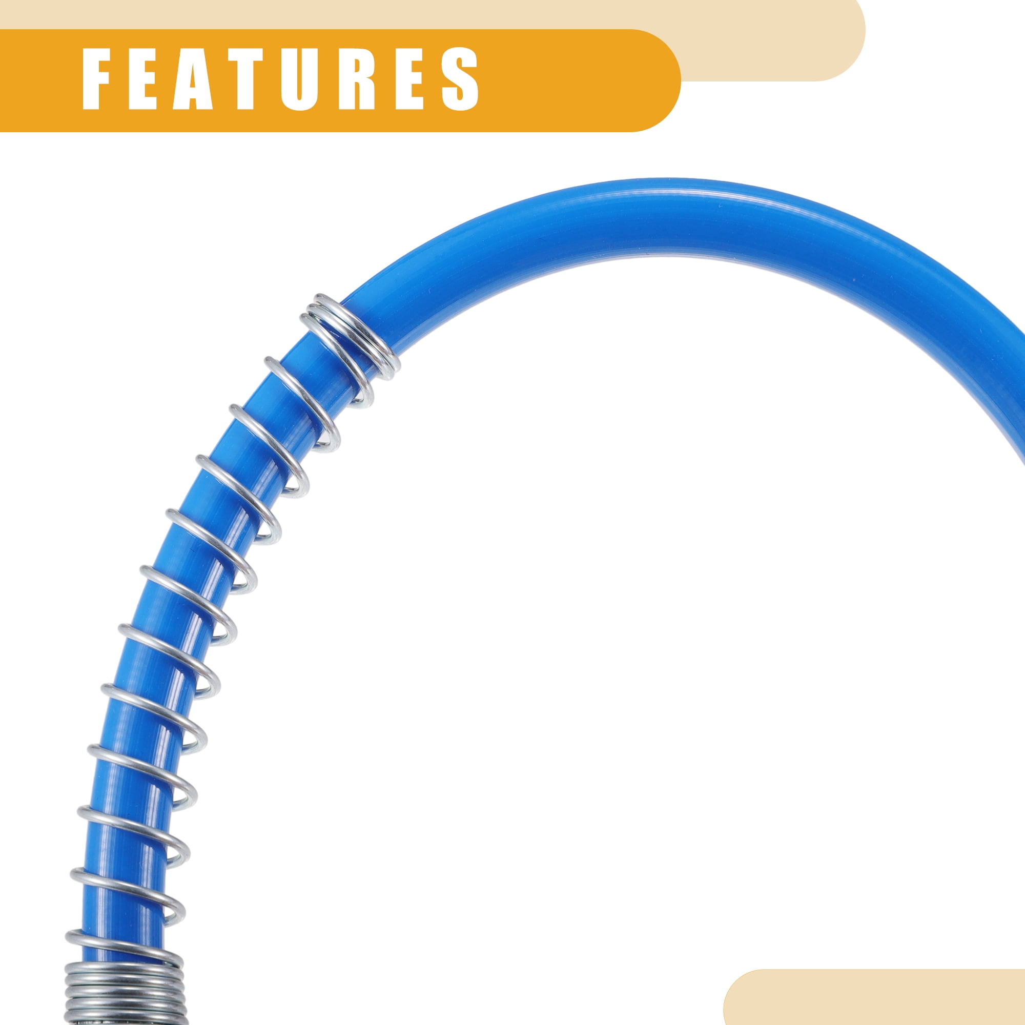 Unique Bargains Universal 1/8" NPT Grease Gun Flex Hose Blue 24 Inch