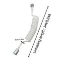 thumbnail image 3 of Clearance! beishanbush Shower Head Shenmeida Sprayer Tube Expandable Shower Hose Replacement for Handheld Showerhead Hose Easy Install Modern Shower Hose One Size White, 3 of 4