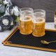 thumbnail image 5 of 2 Alfombrillas de Bar de Goma Antideslizantes de 45 X 30 cm con Borde Dorado para Restaurantes, Barberías, Máquinas de Cortar el Pelo y Coctelería, Color Negro., 5 of 6