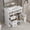 White, variant on 36'' Functional Bathroom Organizer, Space-Saving Freestanding Cabinet with Soft-close Door, Retro Bathroom Vanity with Multi-drawer Storage for Bathroom interior decoration, Black