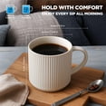 thumbnail image 4 of Juego de 4 tazas de café DeeCoo de cerámica blanca de 355 ml, 4 of 7