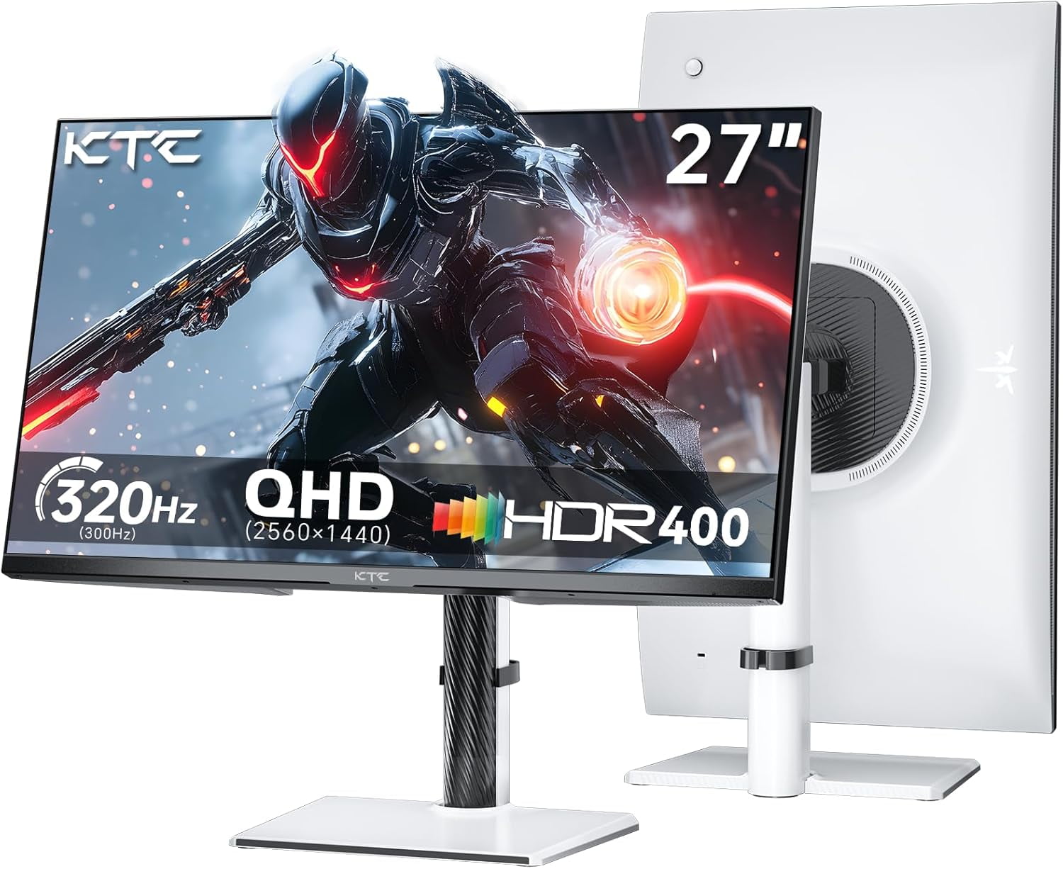 KTC Monitor, 27-inch White WQHD, 300Hz, 1ms, 144% sRGB - Walmart.com