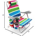 thumbnail image 3 of Homevative  Folding Backpack Beach Chair with 4 Positions, Carry Handle, Storage Pouch, Cup Holder and Phone Holder, Lightweight Design, 3 of 10