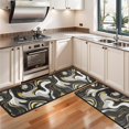 thumbnail image 3 of Kitchen Rugs Sets Of 2,Black White Gold Marble Pattern Anti Fatigue Kitchen Mat Rugs Non Slip Washable,Decorative Kitchen Floor Mats for Kitchen,Sink,Laundry,17"x47"+17"x47", 3 of 5