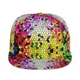 thumbnail image 2 of Gaeub Colorful Tie Dye Stained Glass 3 Flat Bill Snapback Hats Baseball Caps with Adjustable for Running Workouts and Outdoor Activities, 2 of 9