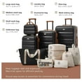 thumbnail image 7 of SONGMY Luggage 13 Piece Sets, Lightweight & Durable Suitcases with Dual Spinner Wheels, Carry-On & Check-In Sizes for Travel and Business, Black, 7 of 7