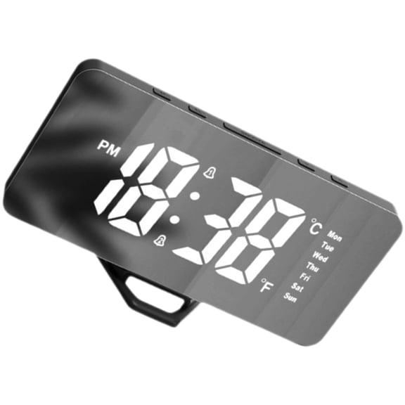 Niceauty Black Digital Alarm Clock with Memory Function and Easy Setup for Bedroom