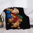 thumbnail image 4 of Manta de franela de Alvin y las Ardillas de 50 x 60 pulgadas, manta navideña de invierno, ligera, suave y acogedora, para todas las estaciones, para cama, sofá, manta de coche, 4 of 8