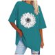 thumbnail image 1 of Fiudx Camisas de Mujer Blusa Informal de Manga Corta con Estampado de Cuello Redondo para Mujer, 1 of 3