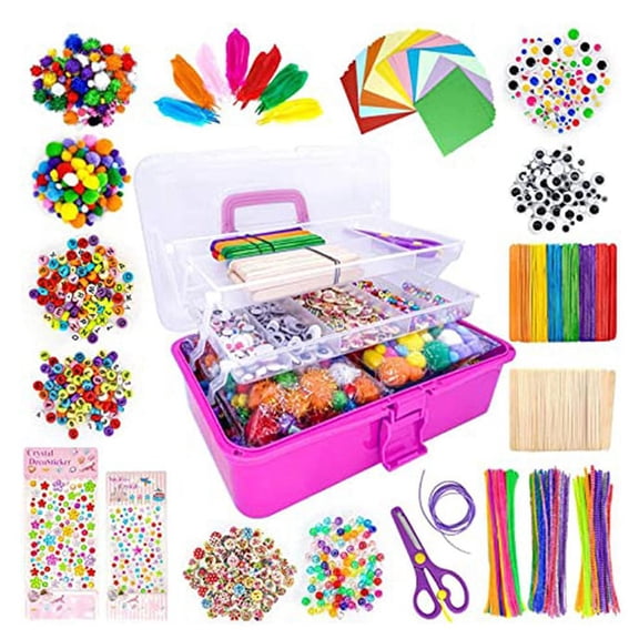 Suministros para manualidades, actividad al, rompecabezas, manualidades navideñas, caja definitiva de manualidades, proyectos artísticos para j , rojo rosa CUTICAT Accesorios hechos a mano