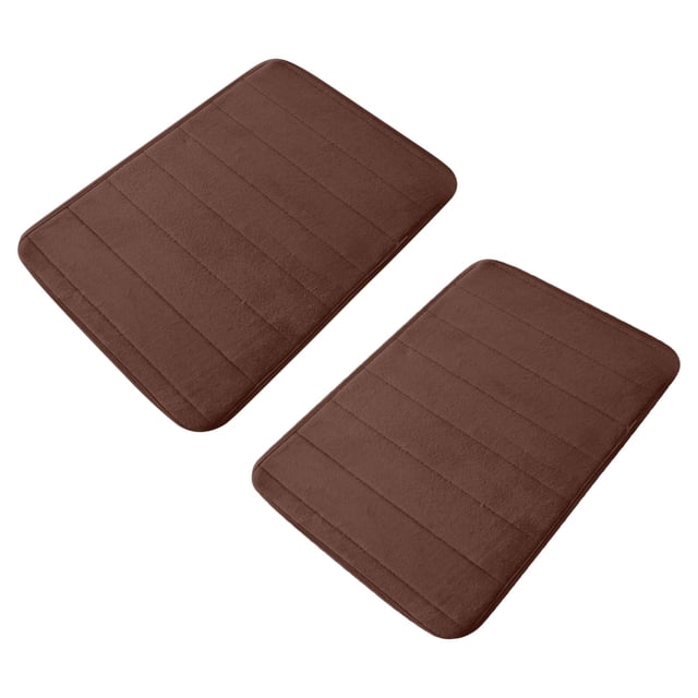 D Thick Coral Fleece Bath Mat Set Of 2 Non Slip Memory Foam Floor Mats For Kitchen Bathroom Living Room Soft Absorbent Rug Style D