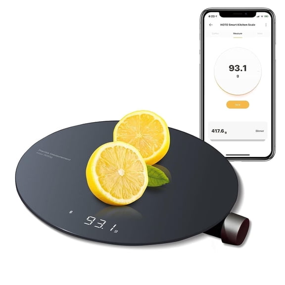 HOTO Smart Digital Food Scale, 0.1g Precision Kitchen Scale, Coffee Scale with 4 Measurement Units