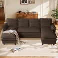 thumbnail image 3 of Pingliang Home Oversized U Shaped Couch,4 Seat Sectional Sofa with 4 Pillows,Upholstered Symmetrical Cloud Couch with Double Chaise,Wrap Around Sofa Modular sofa for Living Room Apartment Office, 3 of 8