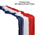 thumbnail image 3 of Lilixerw 4th of July Cheesecloth Table Runner,Red White and Blue Table Runner for Memorial Day Independence Day Patriotic Party Decor for Dining Room Indoor Outdoor,35.4 x 70.9 inch, 3 of 4