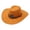 Orange, variant on Womens Cowboy Hat - Western Cowboy Hat For Men Women Vintage Style With Star Buckle Decoration Perfect,Coffee,One Size