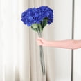 thumbnail image 3 of Unique Bargains 6 Pack Artificial Hydrangea Silk Flowers Bouquet for Home Decor Blue, 3 of 5