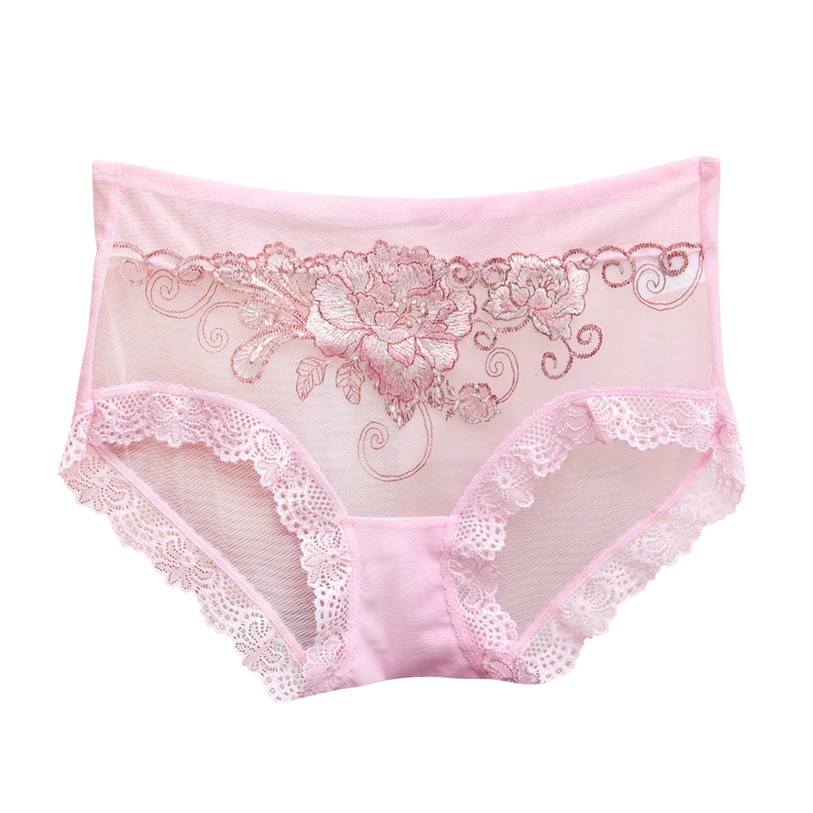 Sayhi Panties Women's Underpants Briefs Middle Waist Lace Underwear ...