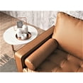 thumbnail image 4 of Uspridefurniture Selzer 58.5'' Vegan Leather Square Arm Loveseat -Brown, Removable Back Cushions, 4 of 5