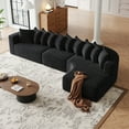 thumbnail image 3 of Modular Sectional Cloud Couch – Chenille Curved 3 Seat Sofa with Chaise, 10 Pillows, No Assembly Required, Modern L-Shaped Living Room Sofa, 3 of 10