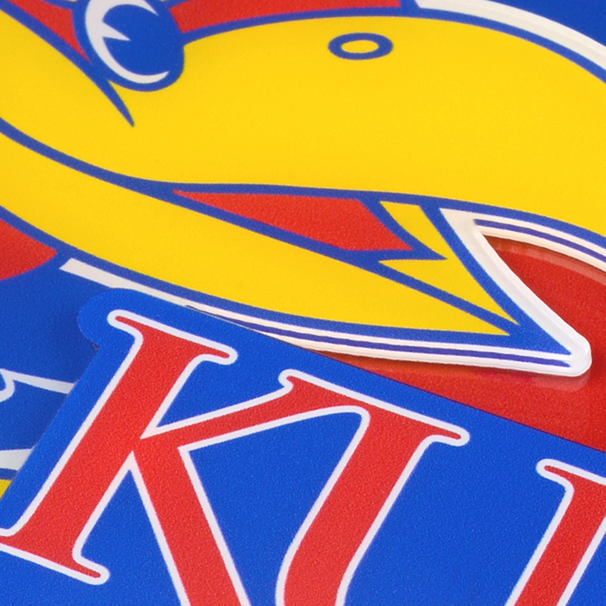 YouTheFan NCAA Kansas Jayhawks 3D Logo Series Coasters - Pack of 2