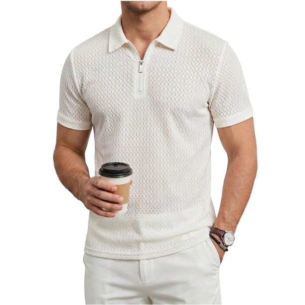 Mens Casual Manga Corta Botón Abajo Camisas de Color Sólido Suelto Moda Turndown Cuello Blusas Top para Verano Primavera, Par con Pantalones para Hombres Cortos