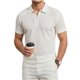 thumbnail image 1 of Mens Casual Manga Corta Botón Abajo Camisas de Color Sólido Suelto Moda Turndown Cuello Blusas Top para Verano Primavera, Par con Pantalones para Hombres Cortos, 1 of 4