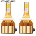 thumbnail image 1 of 2 uds H1 H3 H7 H11 9005 9006 9012 880 H4 Faros delanteros de coche Temperatura de dos colores Alto brillo 38w 7600lm Reemplazo de bombillas LED para faros delanteros compatibles, 1 of 5