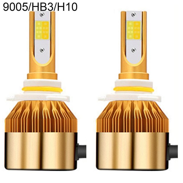 2 uds H1 H3 H7 H11 9005 9006 9012 880 H4 Faros delanteros de coche Temperatura de dos colores Alto brillo 38w 7600lm Reemplazo de bombillas LED para faros delanteros compatibles
